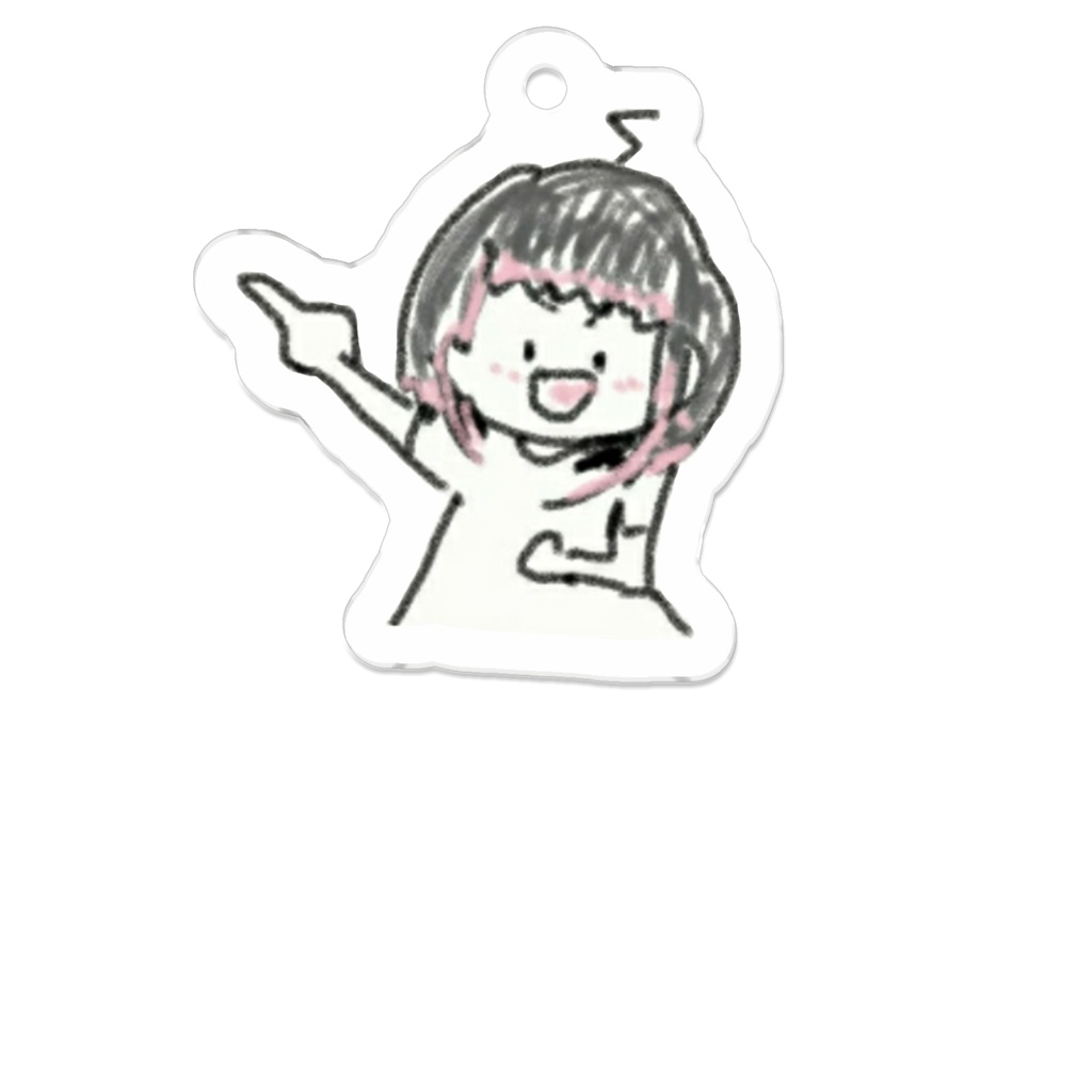 【アクリルキーホルダー】Ver.指差しむすび２【島おこしVTuber佐渡島むすび】