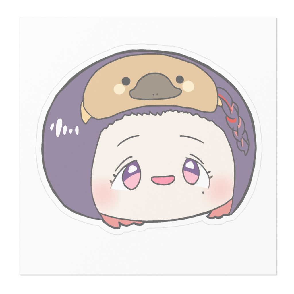 甘塩むすび手描きステッカー