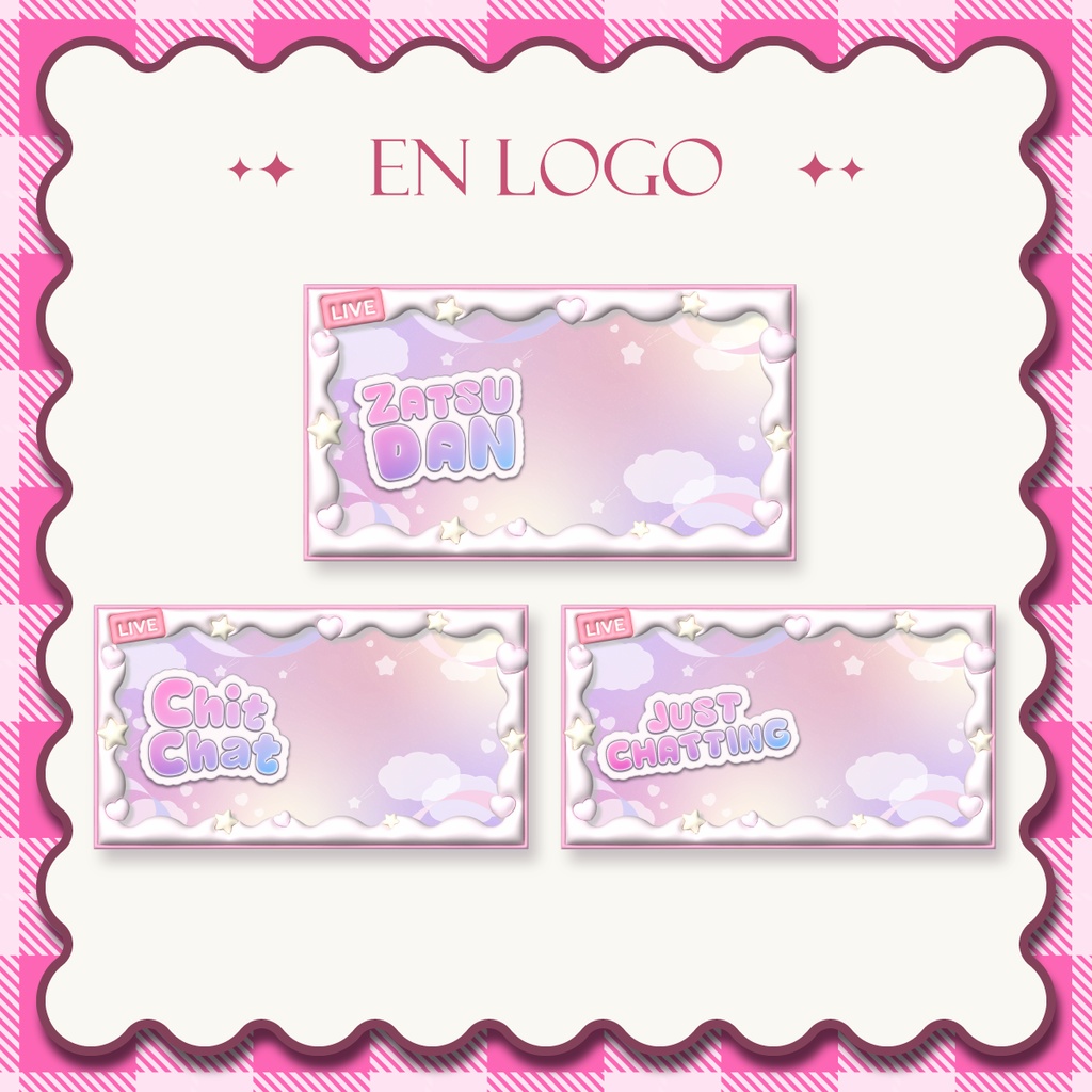 【フリー素材/IRIAMサイズあり!】YUMEKAWAII Vtuber Thumbnail/ゆめかわサムネイル素材【For FREE】