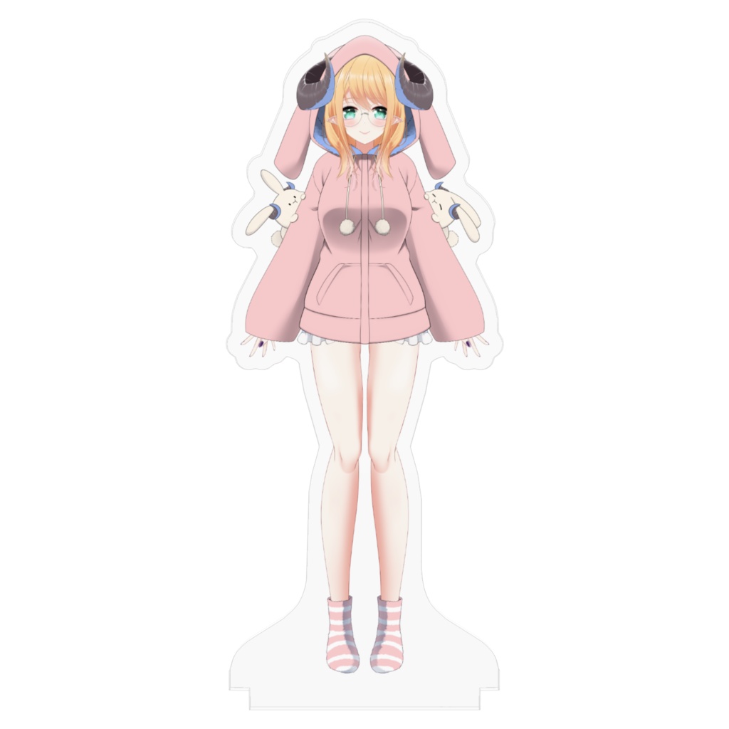 夢見エルノ うさ耳パーカー アクリルスタンド