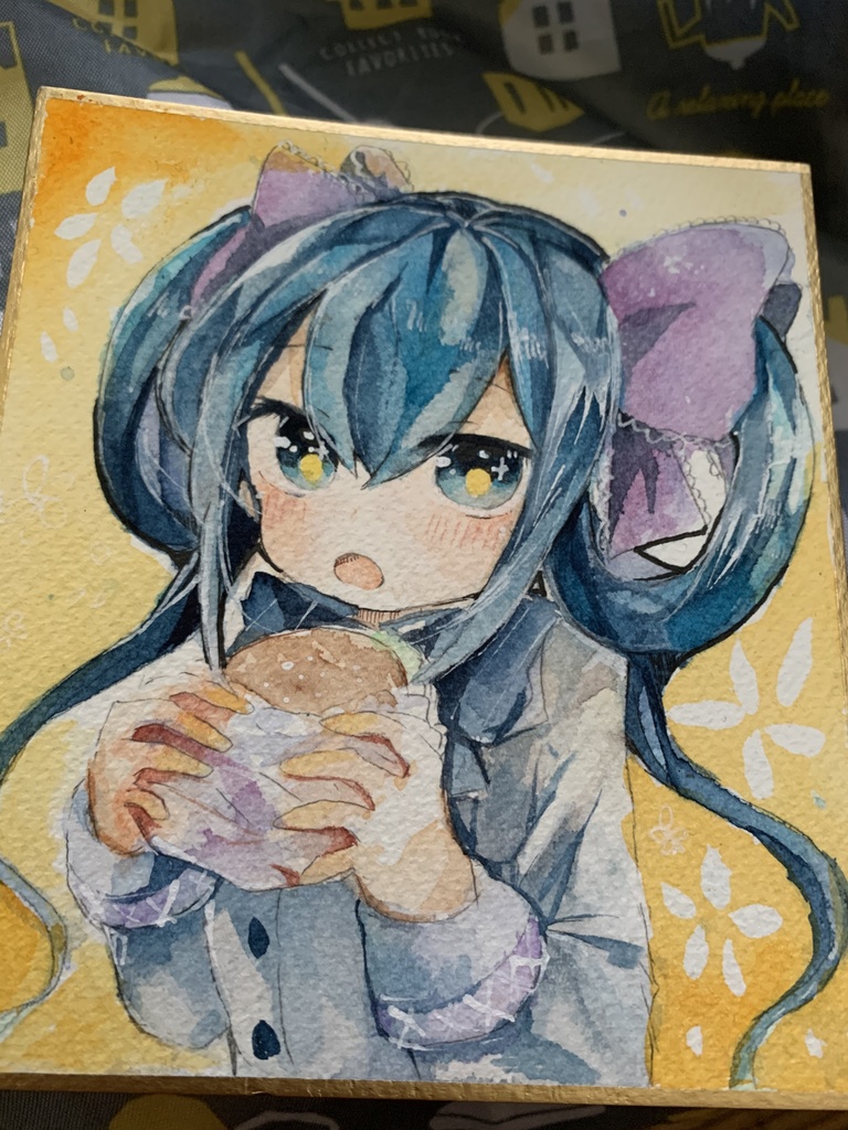 イラスト色紙　中