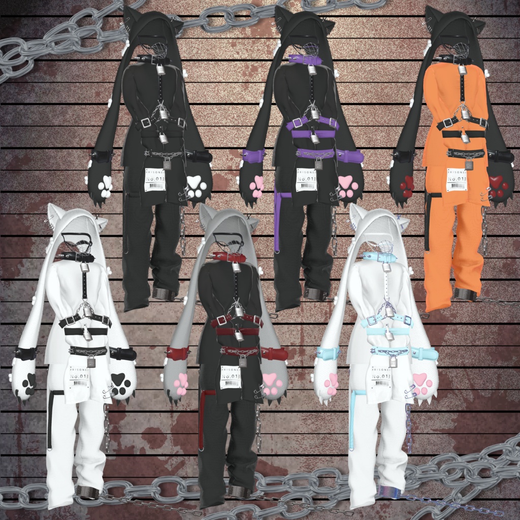 ✨xにてプレゼント企画中✨⛓ 制御失敗体<Feral-13>⛓men's【8アバター対応】