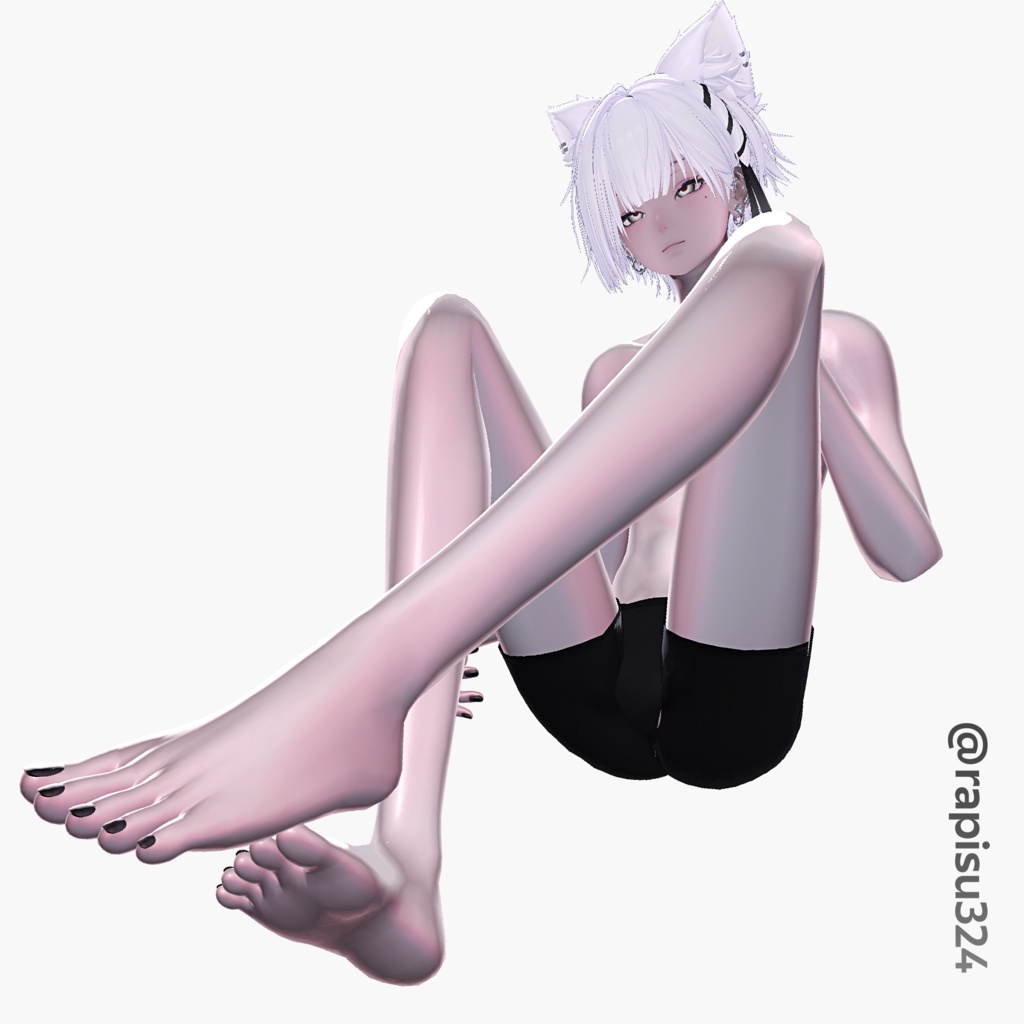 【lilToon】汎用 ! 魅惑の黒レース肌マテリアル ❤︎ Black Lace Skin ❤︎ ~レースタトゥー付き