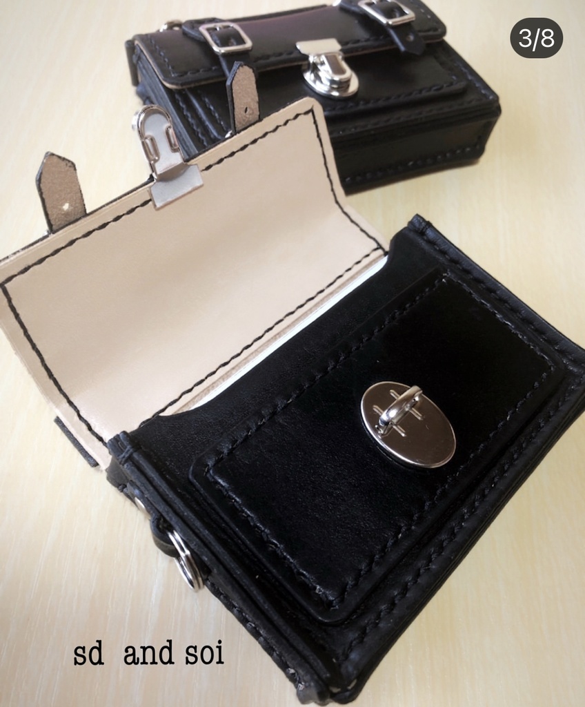 昔の学生カバン風名刺入れ カードケース ドール、ロビ にも!