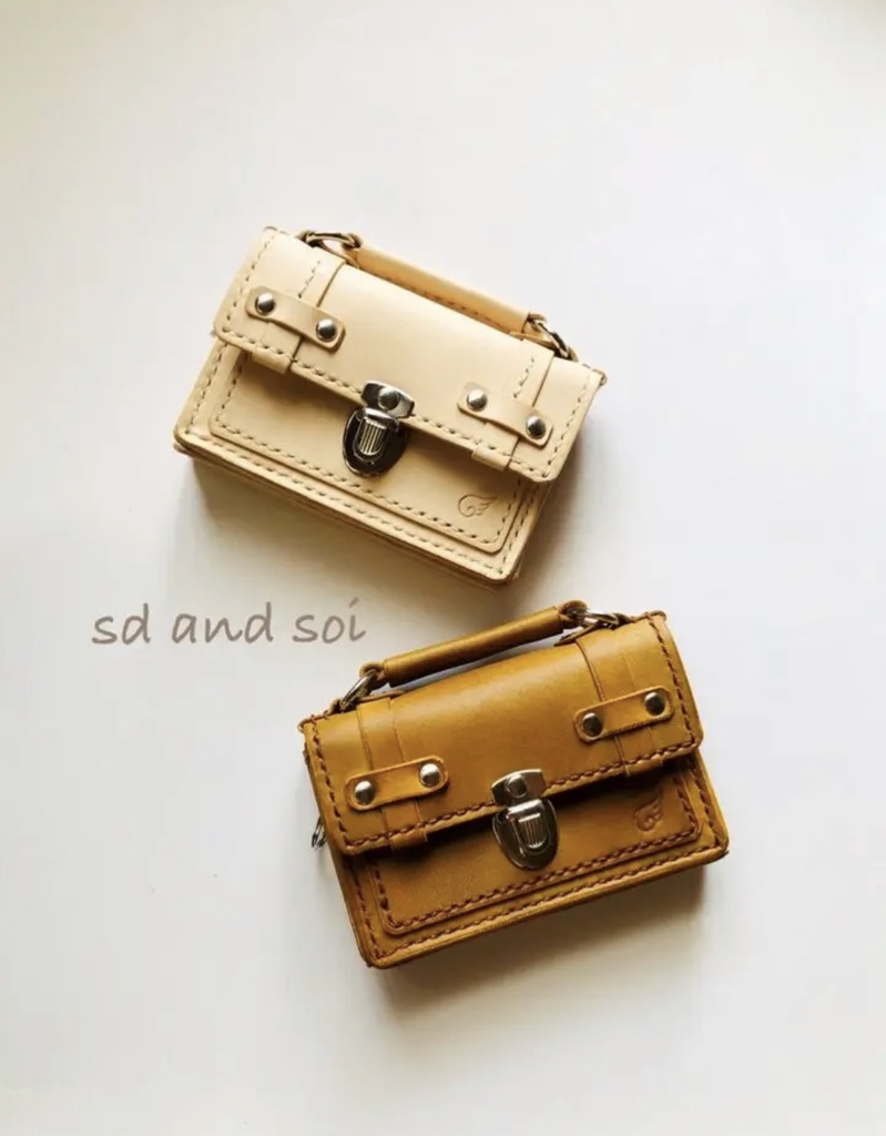 ビジネスバッグ風名刺入れ 茶色