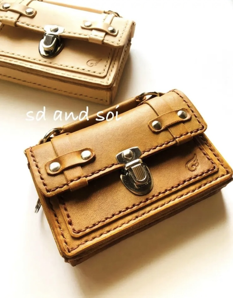 ビジネスバッグ風名刺入れ 茶色