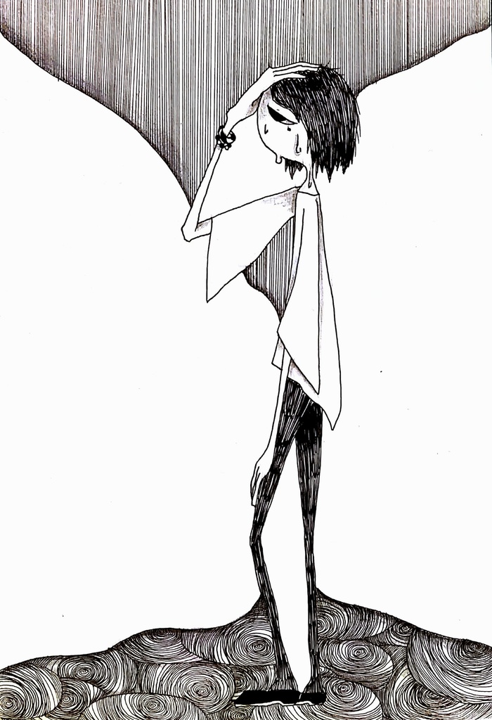 “たまには濡れたっていいじゃない”A5原画