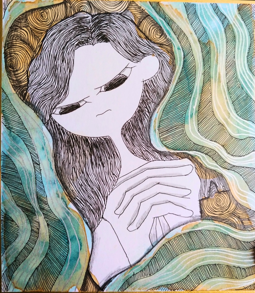 色紙原画(136×121mm）