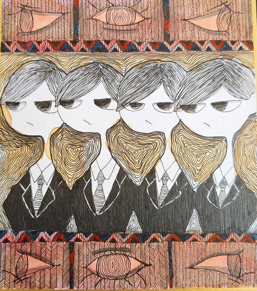 色紙原画(136×121mm)