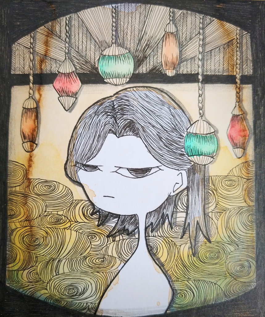 色紙原画(136×121mm)