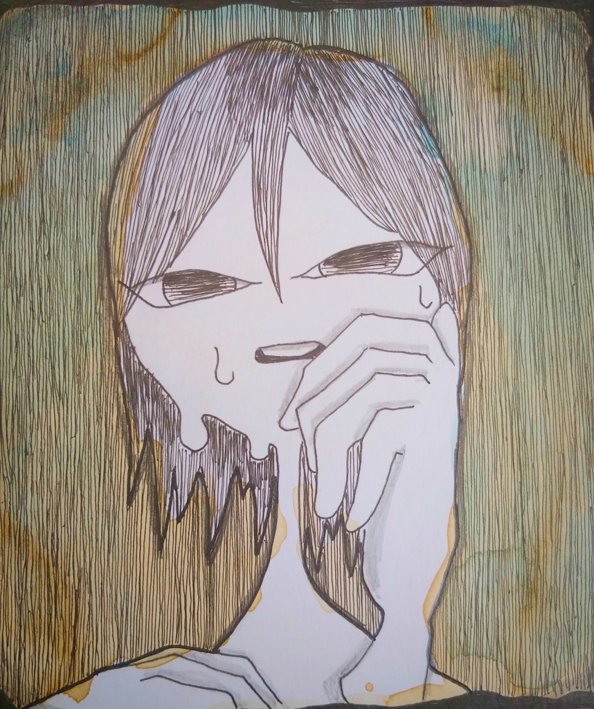 色紙原画(136×121mm)