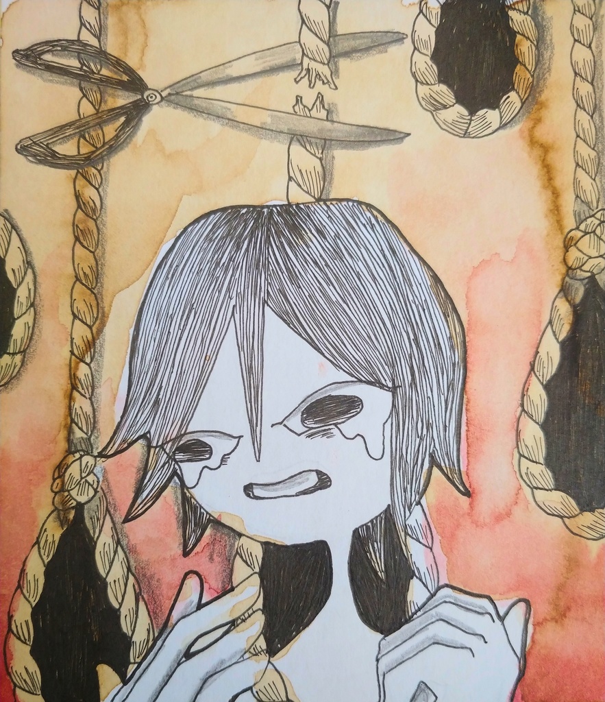 色紙原画(136×121mm)