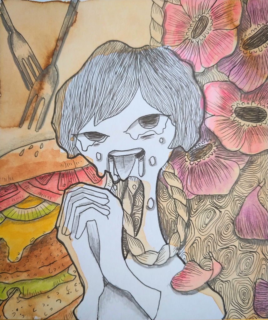 色紙原画(136×121mm)