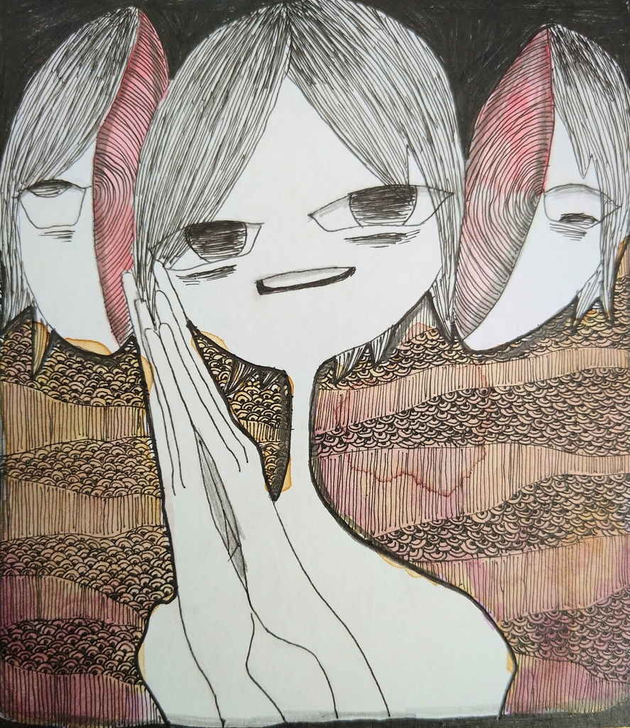色紙原画(136×121mm)