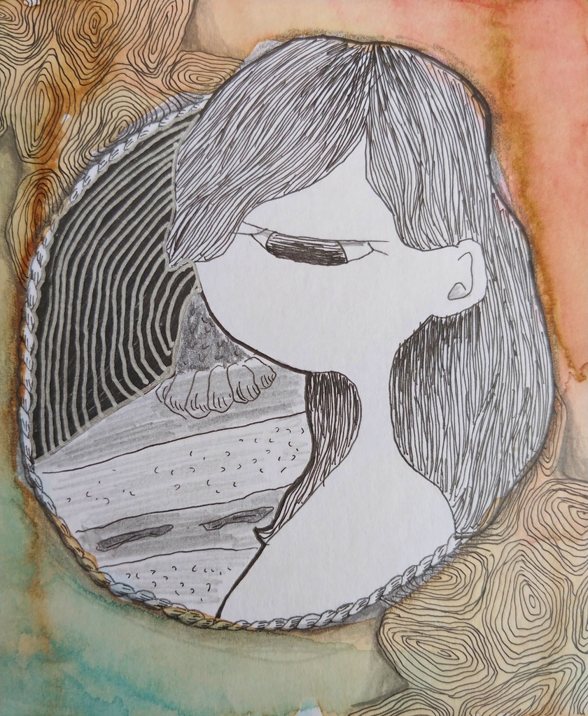 色紙原画(136×121mm)
