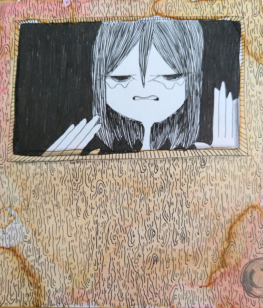 色紙原画(136×121mm)