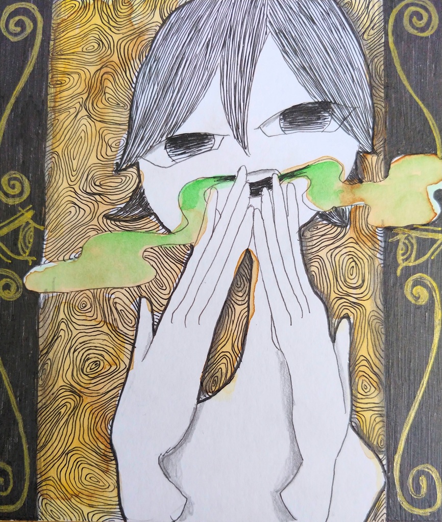 色紙原画(136×121mm)