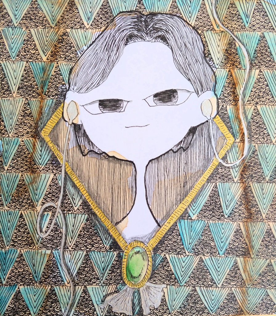 色紙原画(136×121mm)