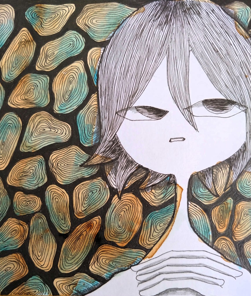 色紙原画(136×121mm)