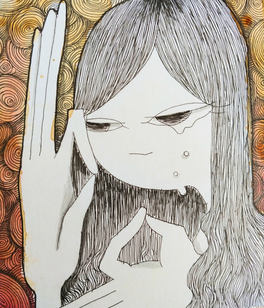 色紙原画(136×121mm)