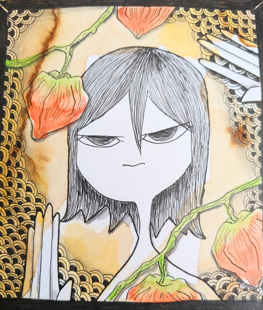 色紙原画(136×121mm)