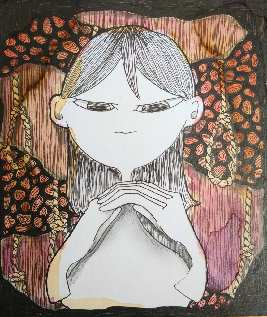 色紙原画(136×121mm)