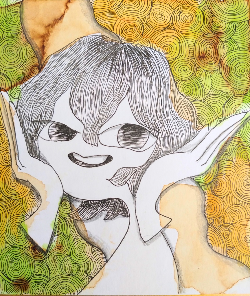 色紙原画(136×121mm)