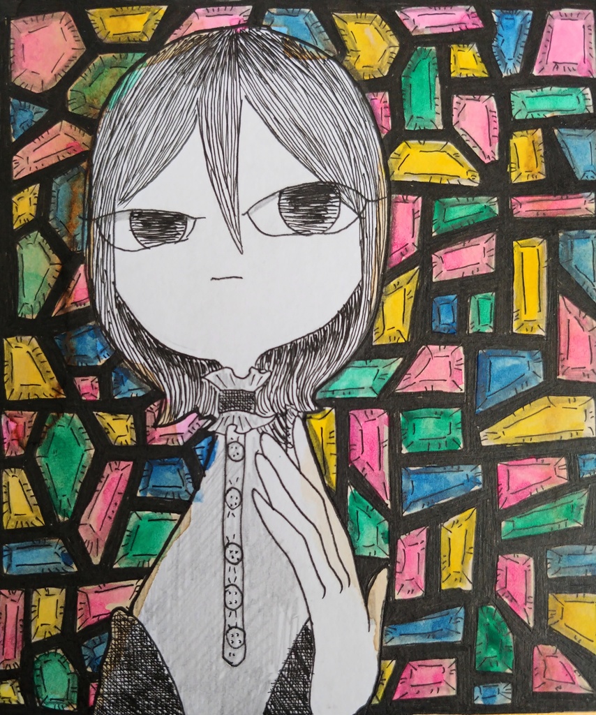 色紙原画(136×121mm)