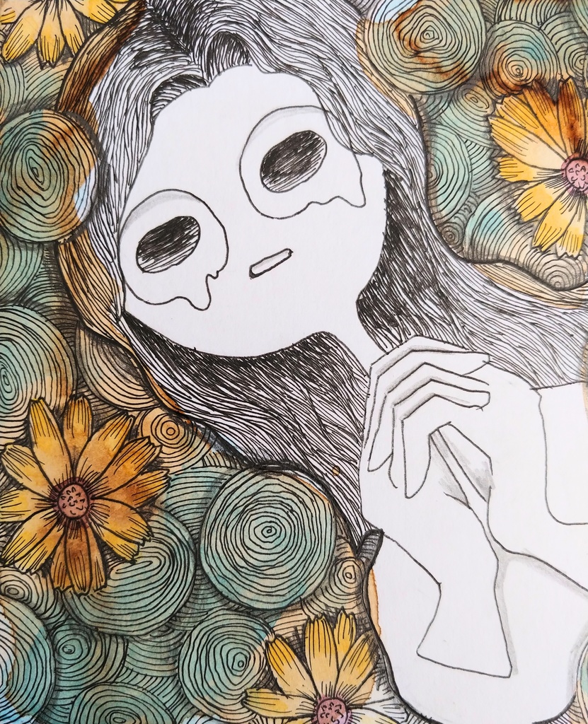 色紙原画(136×121mm)