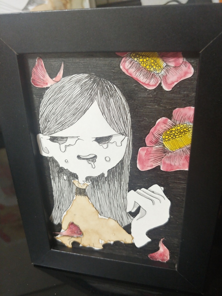 “少女B”ポストカード原画