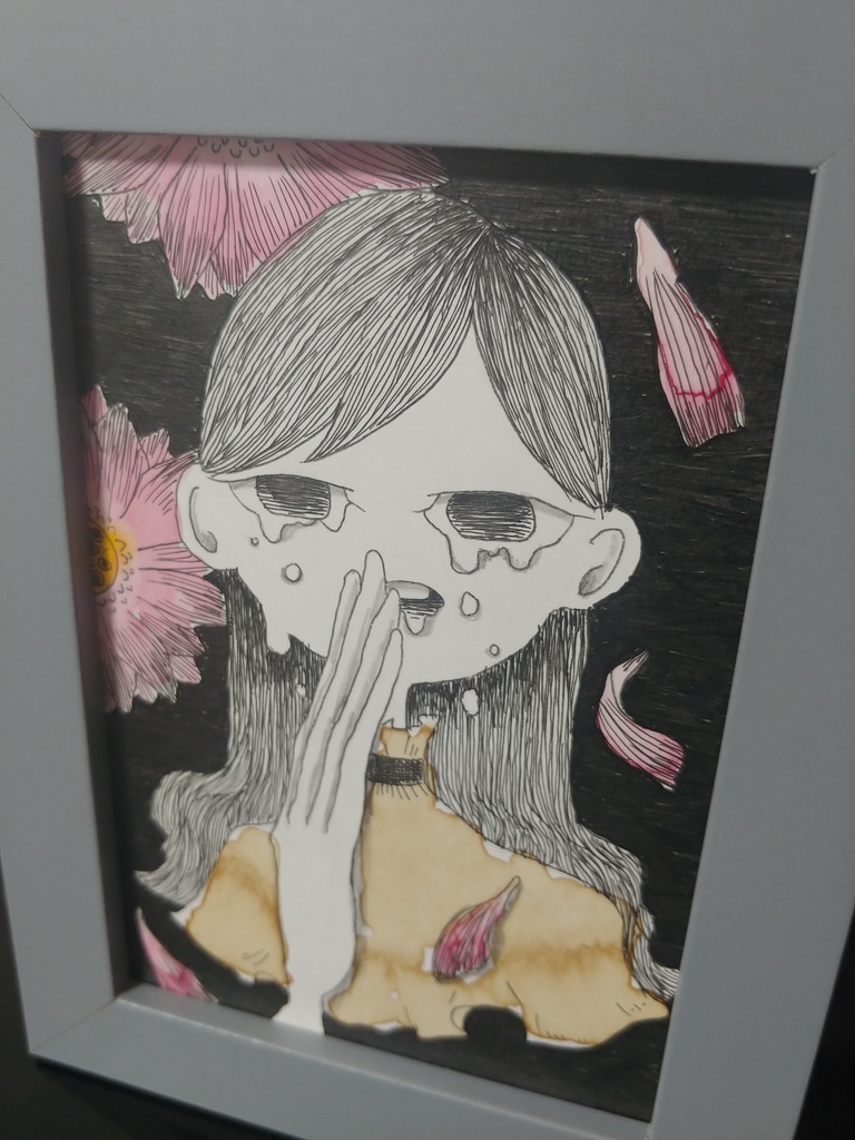 “少女D”ポストカード原画