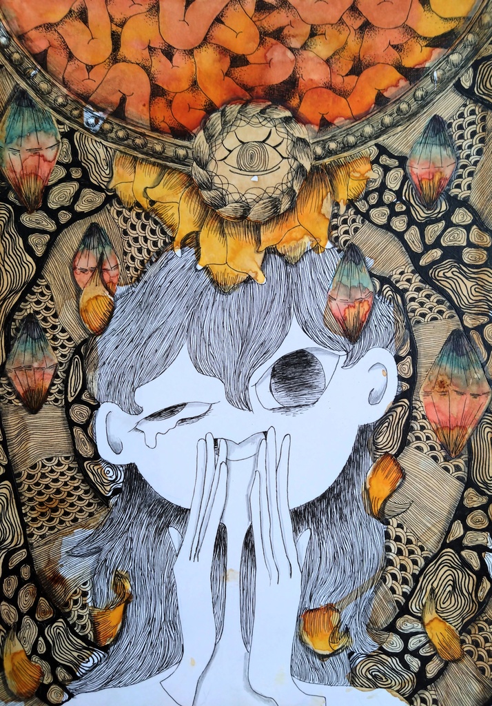 “化けの皮剥がして”A4原画