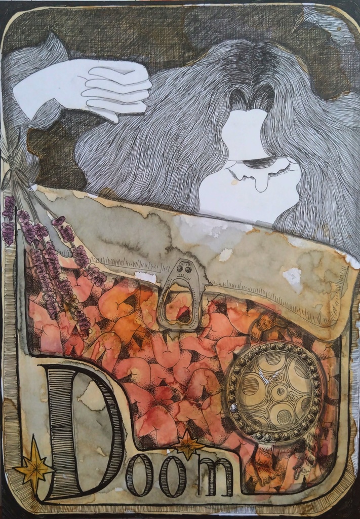 “無理に暴いて”A4原画