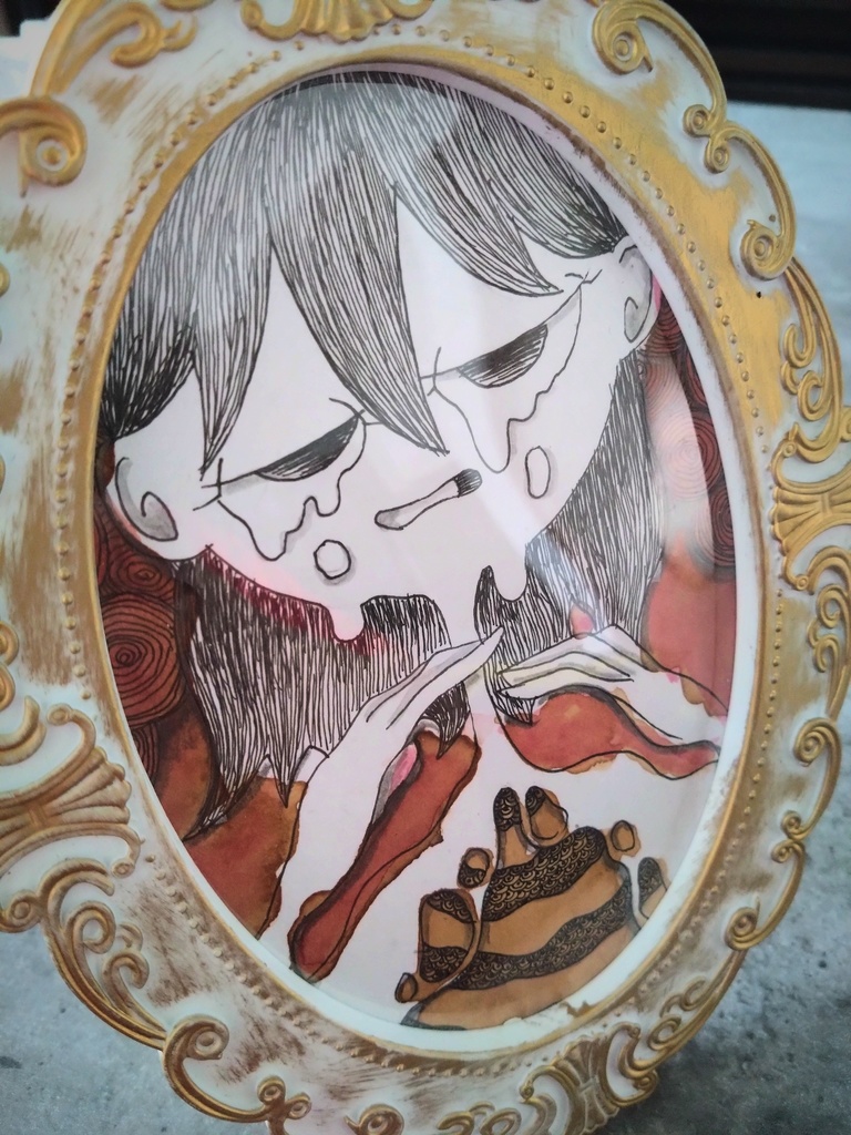 “煮えくりかえる”100✕140mm原画
