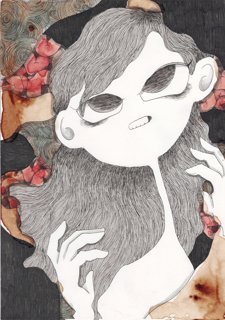 “奥へ、奥へ。”A4原画