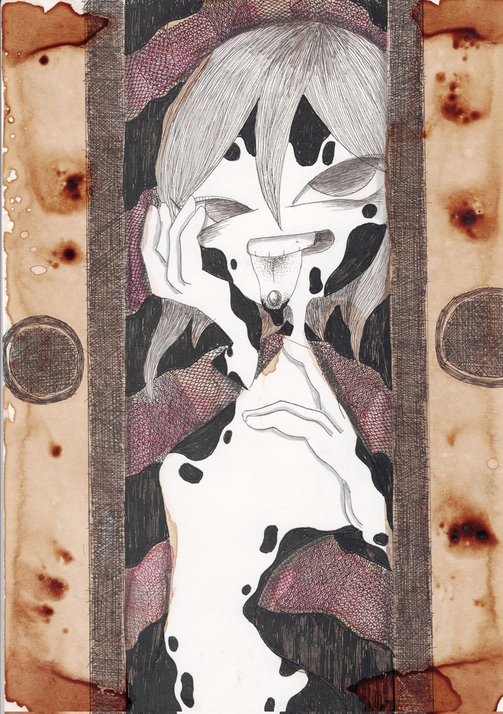 “見ちゃった？”A4原画