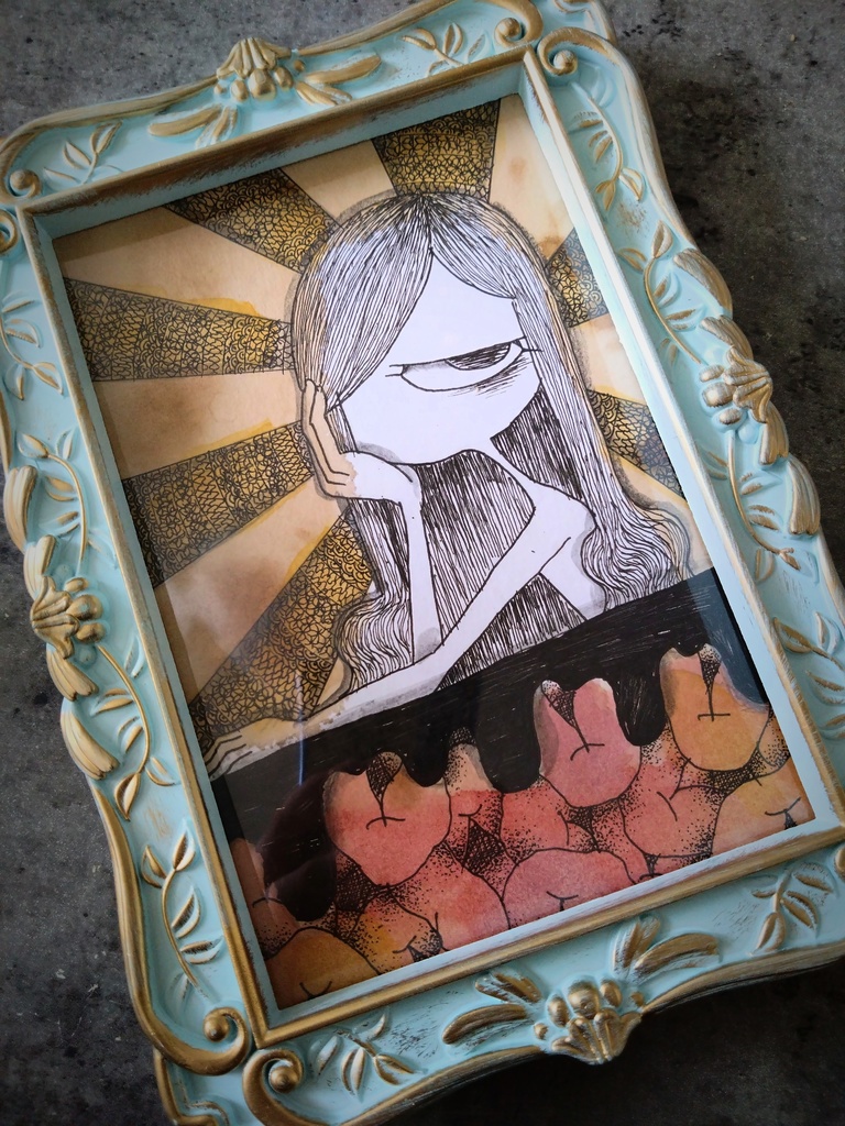 “まちぼうけ”130✕180mm原画