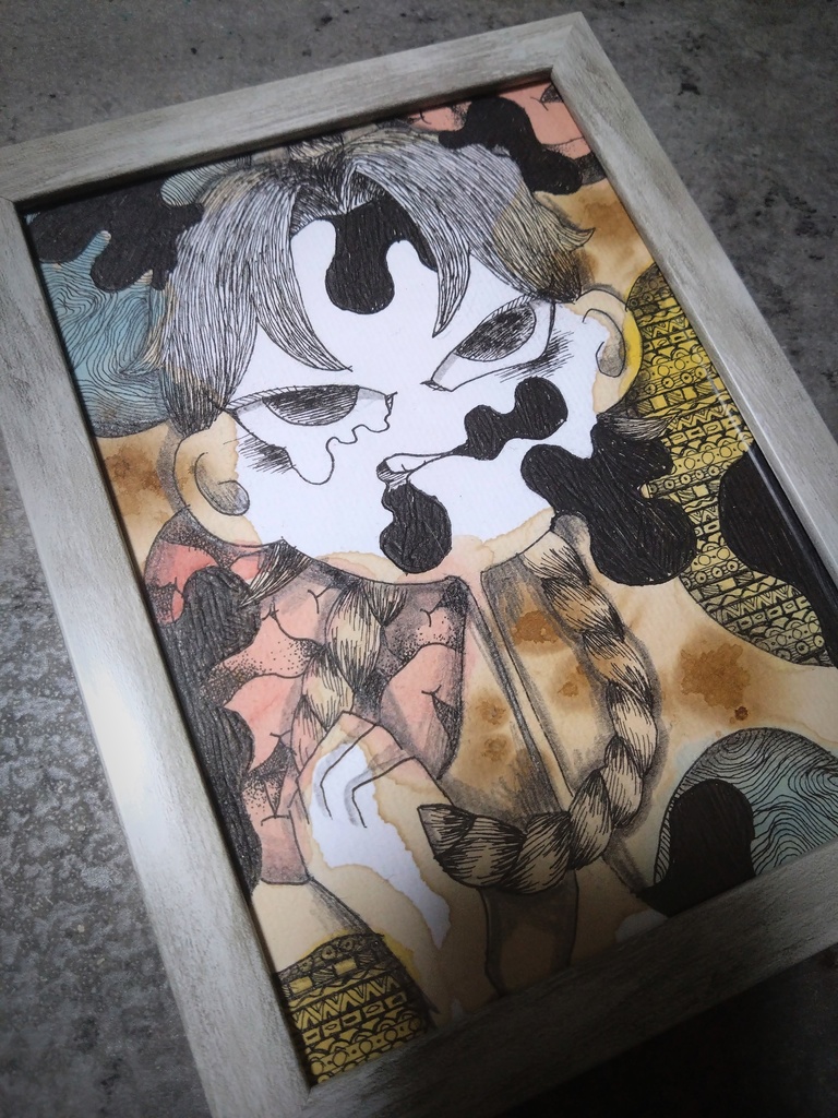 “泥をかみつぶして”150✕200mm原画