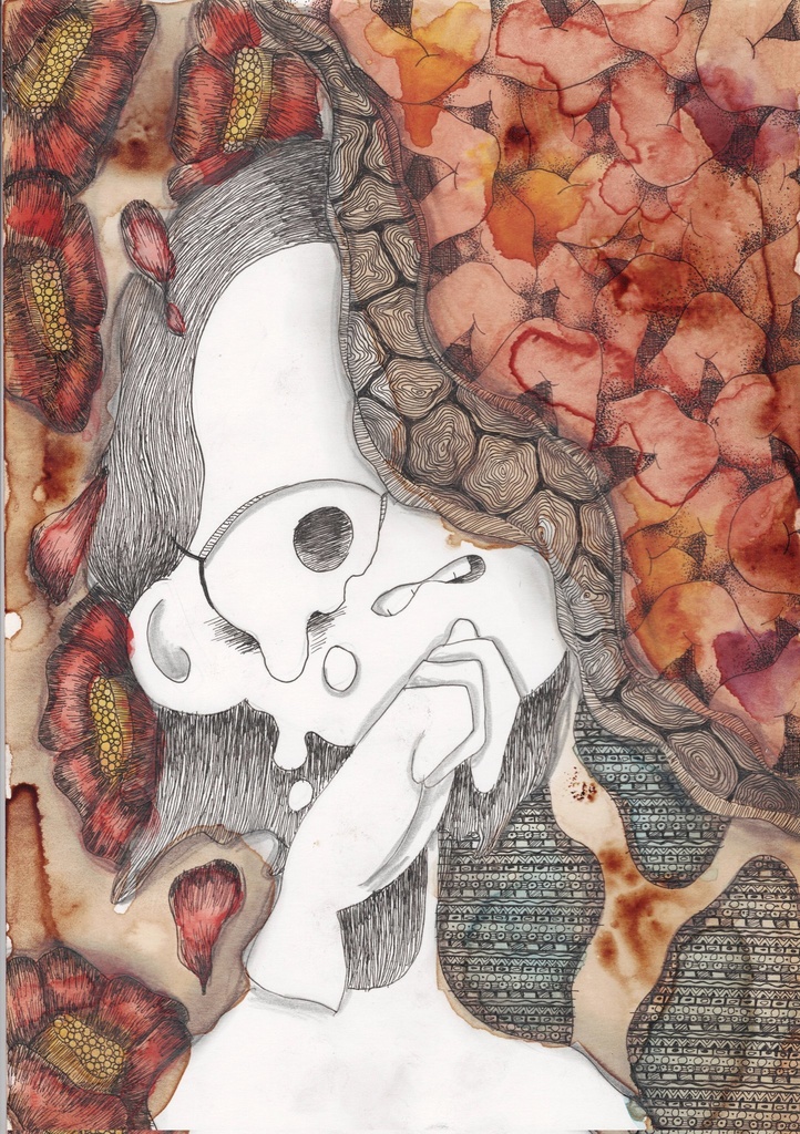 “真っ赤に弾けた”A4原画