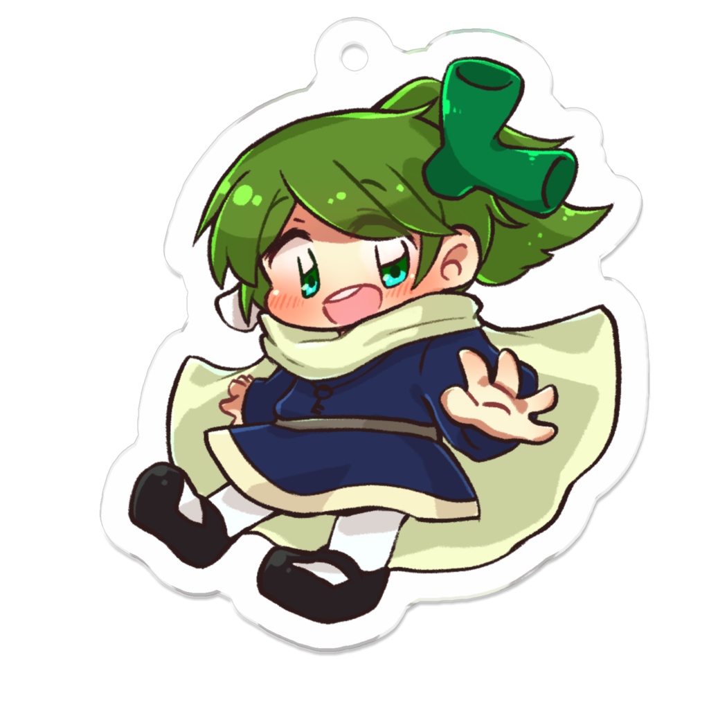 ネギっ娘アクリルキーホルダー(冒険者スタイル)