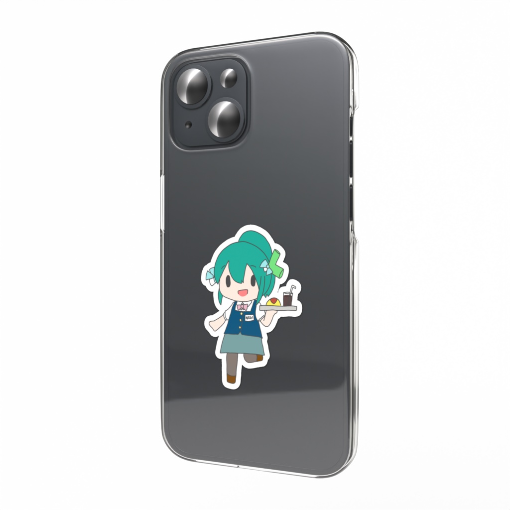 ネギっ娘スマホステッカー(喫茶)