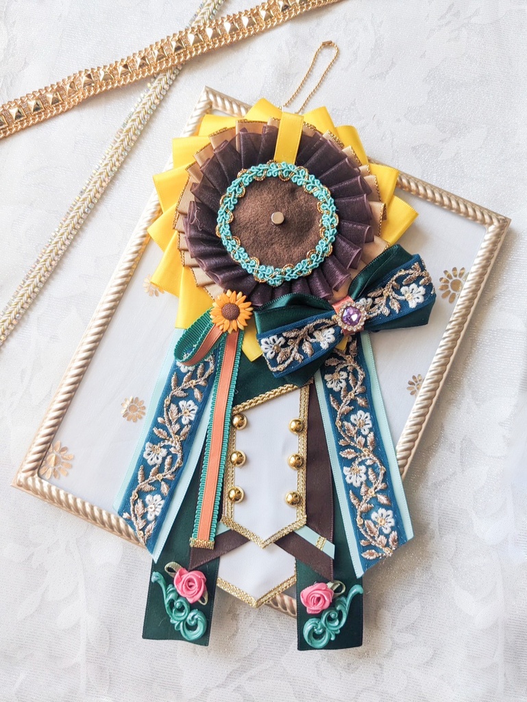 衣装イメージ缶バッジロゼット(ひまわりのエチュード)