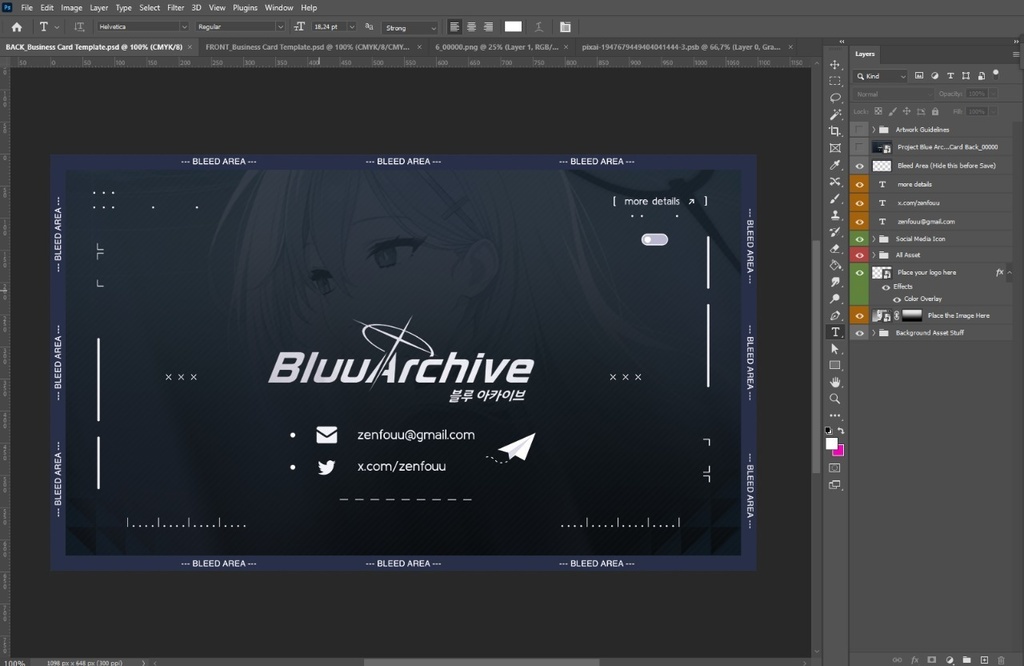 「Vtuber 名刺テンプレート」→ Business Card Exclusive Style - Release 002