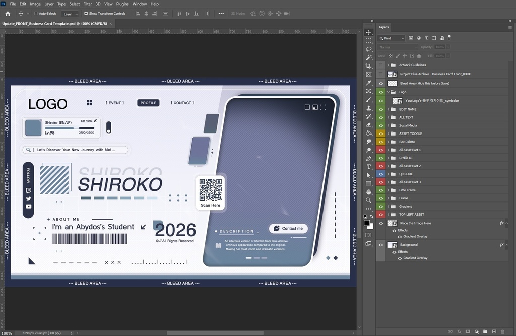 ▼ 名刺「Vtuber 名刺テンプレート」→ Business Card Exclusive Style - Release 002