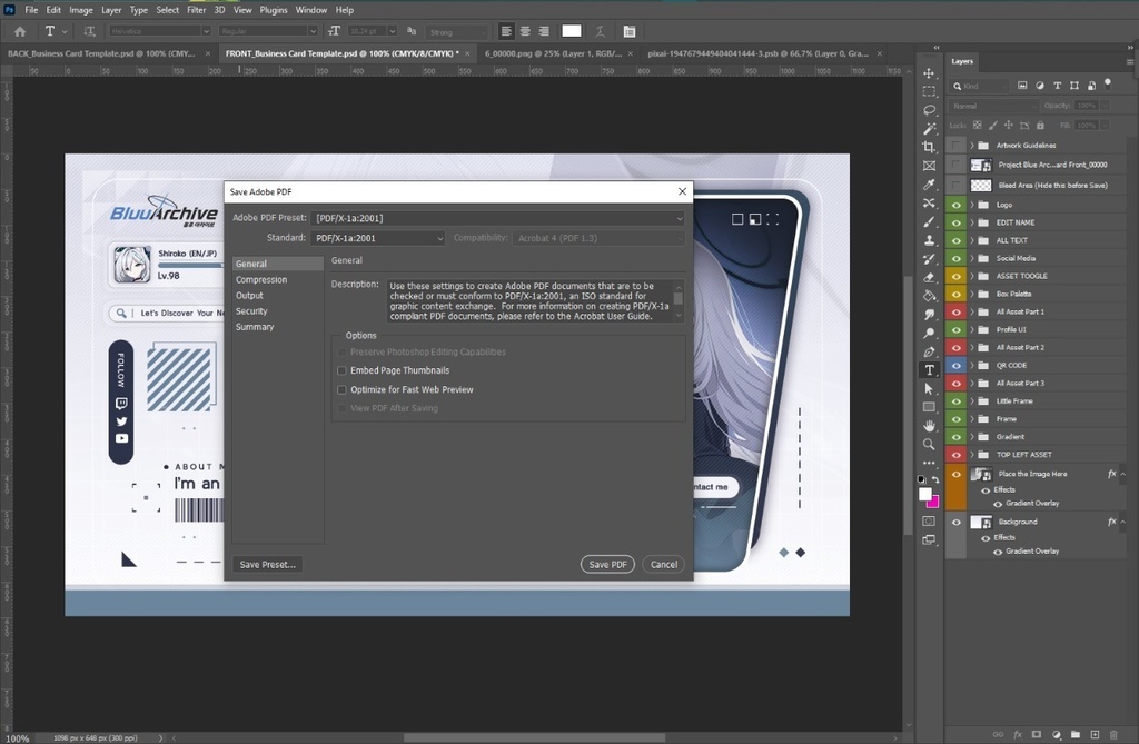「Vtuber 名刺テンプレート」→ Business Card Exclusive Style - Release 002