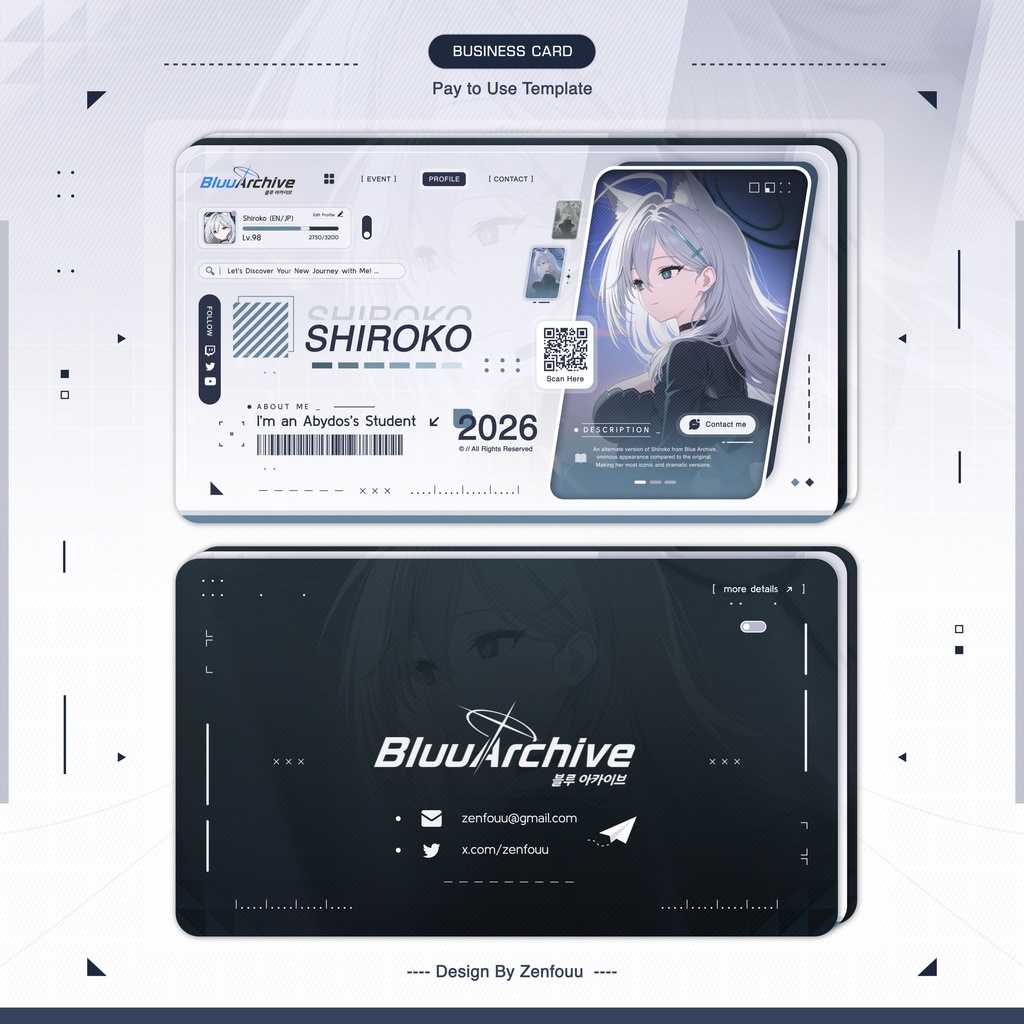 「Vtuber 名刺テンプレート」→ Business Card Exclusive Style - Release 002