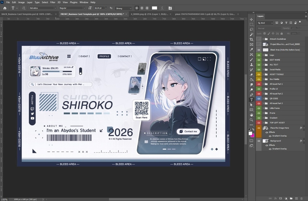 「Vtuber 名刺テンプレート」→ Business Card Exclusive Style - Release 002