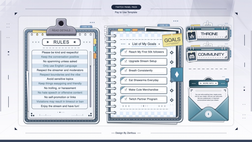 Twitch パネル「Vtuber パネル」→ Bundle Twitch Panel Exclusive Style - Releases 003