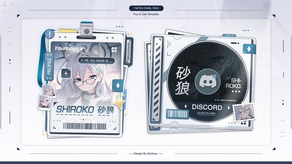 Twitch パネル「Vtuber パネル」→ Bundle Twitch Panel Exclusive Style - Releases 003