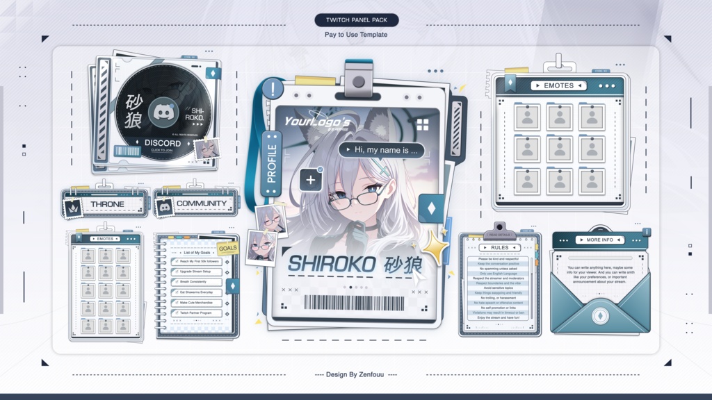 Twitch パネル「Vtuber パネル」→ Bundle Twitch Panel Exclusive Style - Releases 003